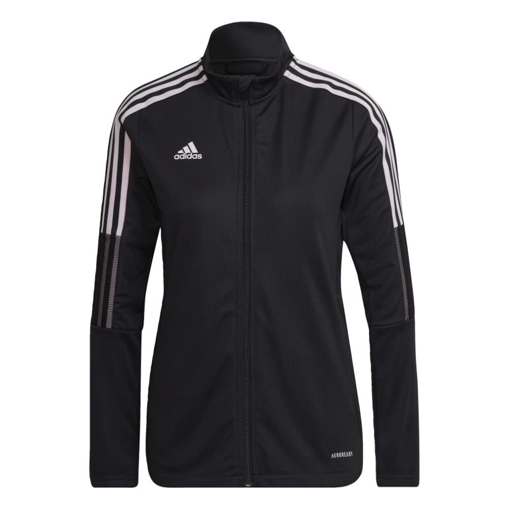 adidas Women's Tiro 21 Track Jacket  Black/Clear Pink  Small