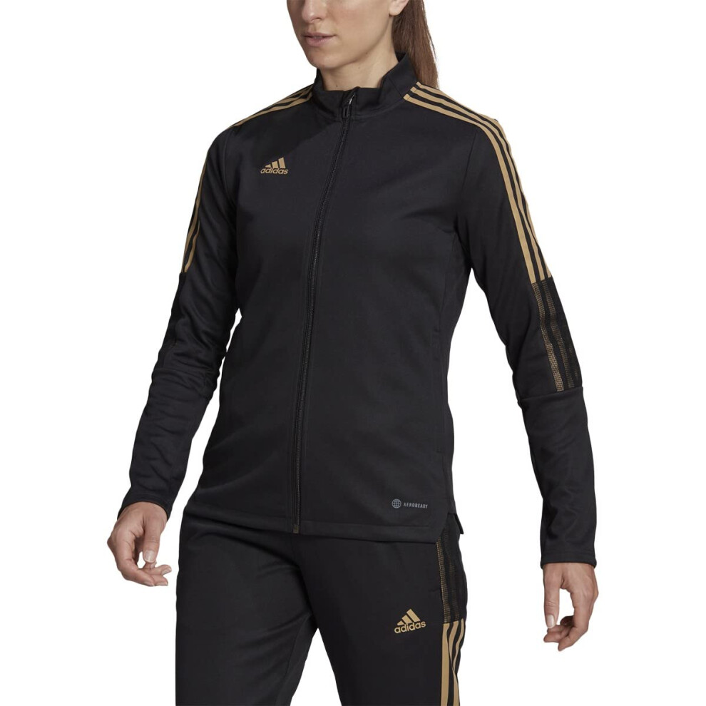 adidas Women's Tiro Track Jacket  Black/Metallic  Small