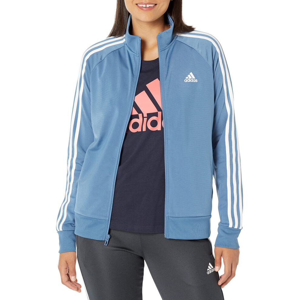 adidas Women's Regular Essentials Warm-Up Slim 3-Stripes Track Jacket