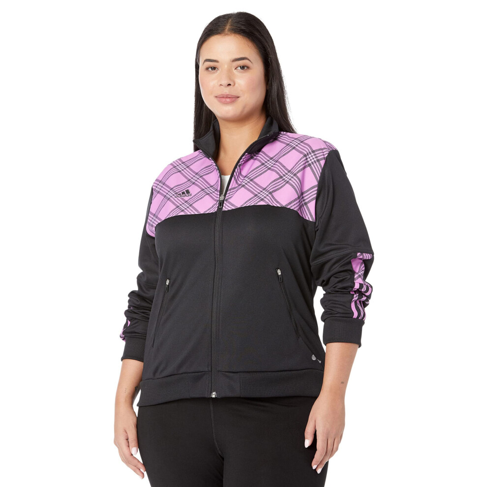 adidas Women's Tiro Track Jacket  Black/Pulse Lilac  Small