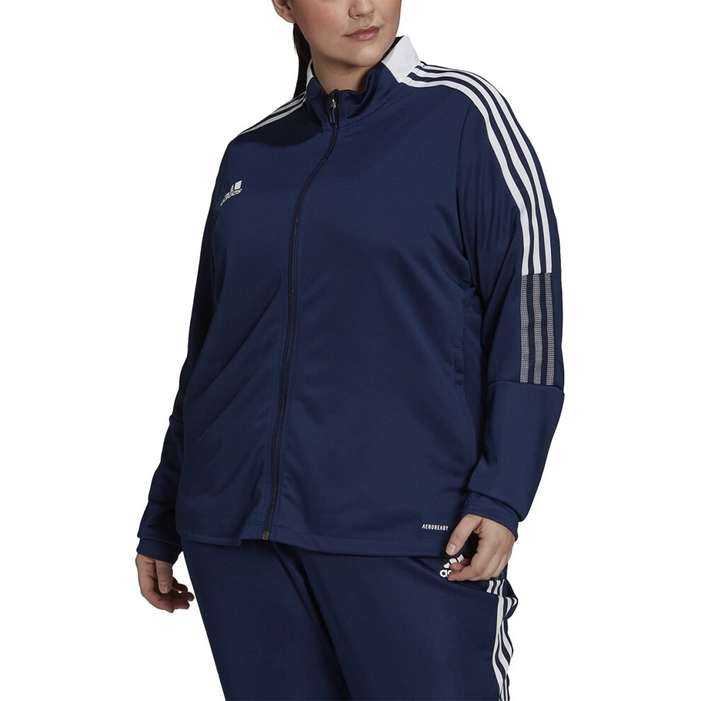 adidas womens Tiro 21 Track Jacket Team Navy Blue 2X