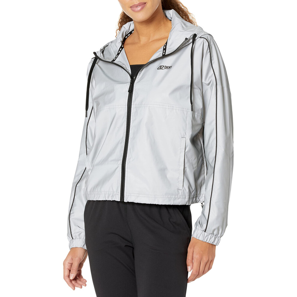 DKNY Women's Sport Bomber Jacket  Reflective  Medium