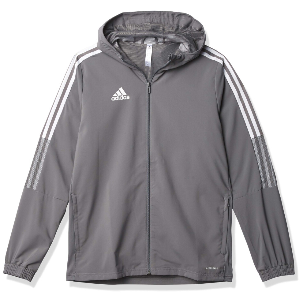 adidas Kids' Tiro 21 Windbreaker  Team Grey Four  Large