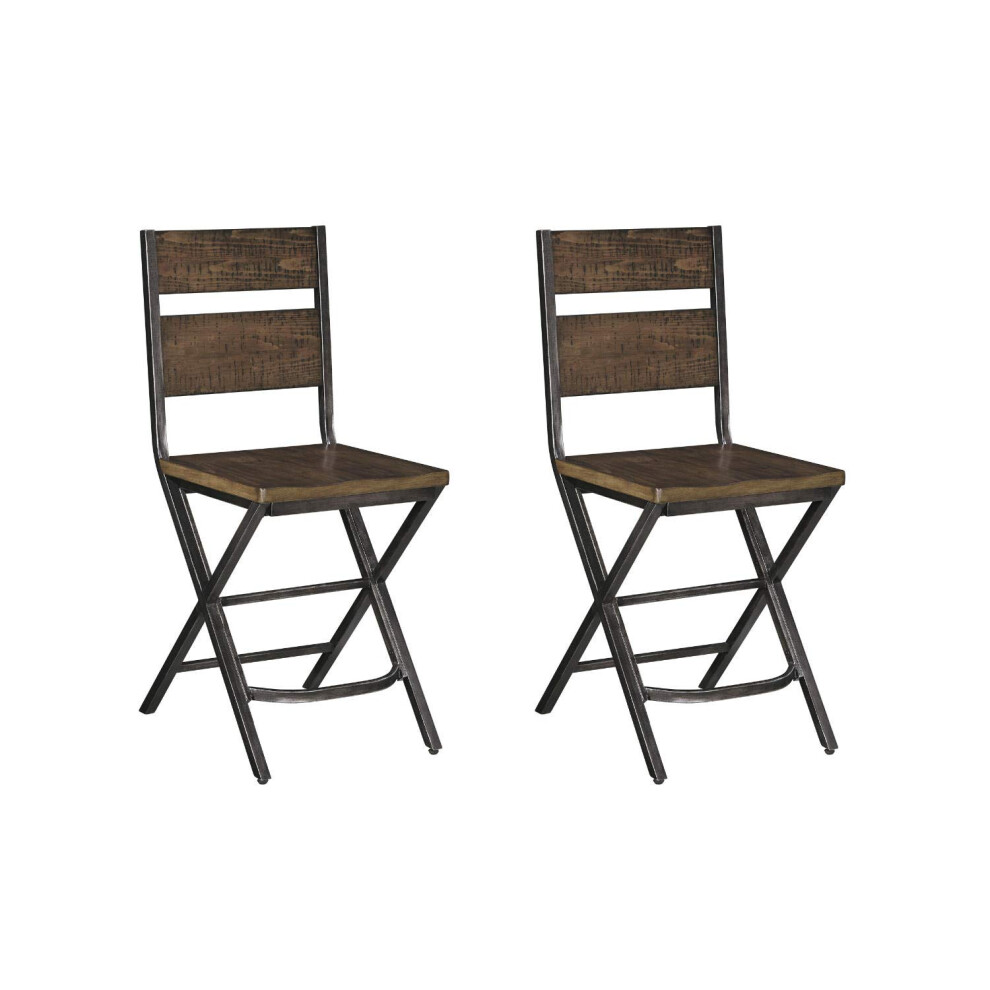 Signature Design by Ashley Kavara 24"" Rustic Counter Height Barstool