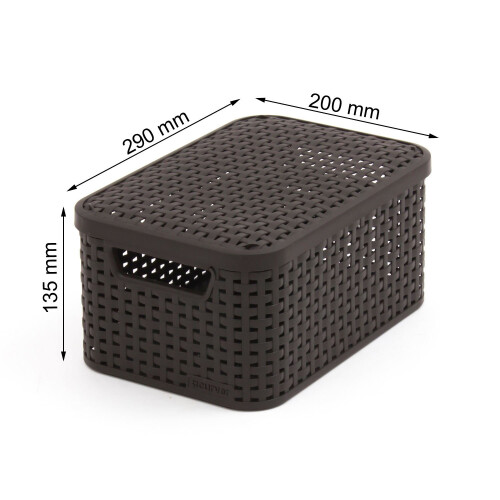 Curver Curver Style 205839 Storage Box Rattan Look Size S with Second-Generat 1