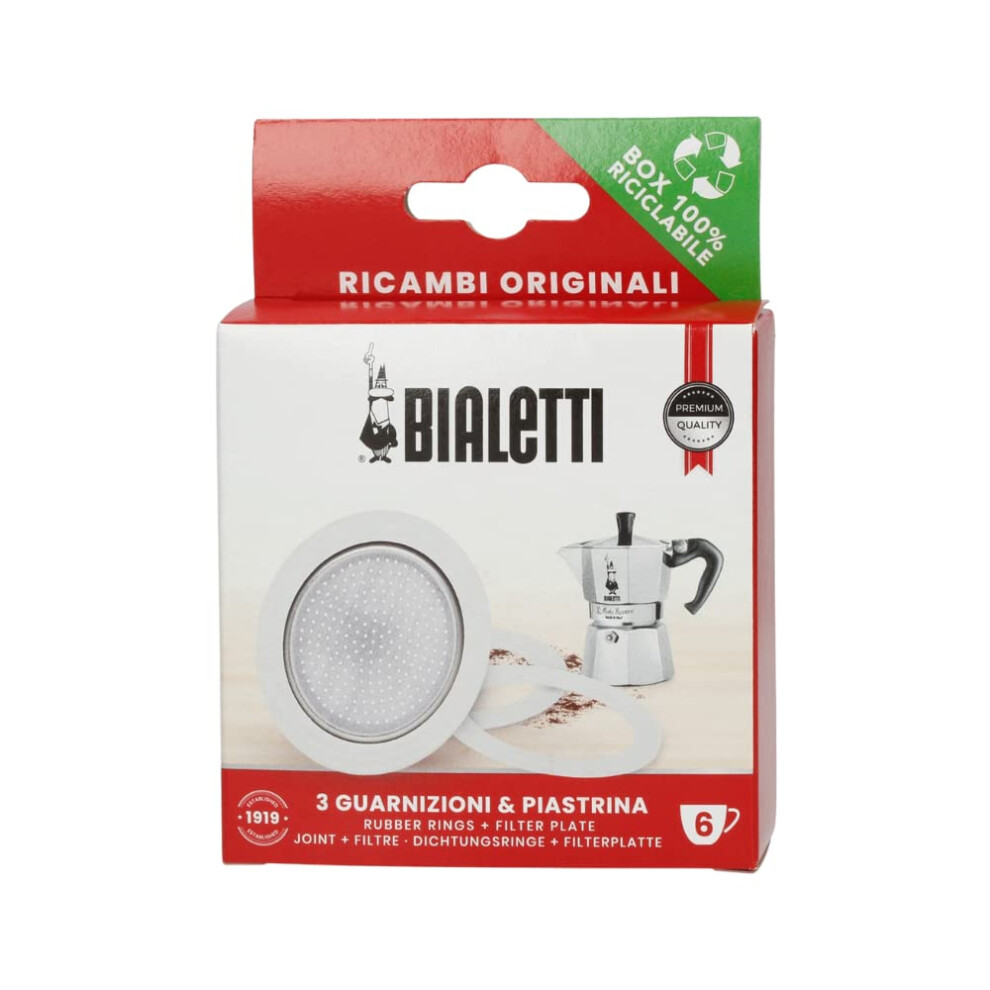 Bialetti Spare Parts  Includes 3 Gaskets and 1 Plate  Compatible with