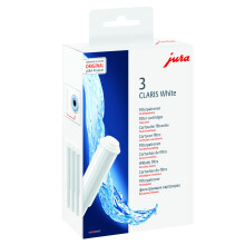 JURA Claris White 3er-Pack Filterkartuschen, Wasserfilter für Jura Kaffeevollautomaten, schützt vor Rückfluss und sichert die Ansaugung