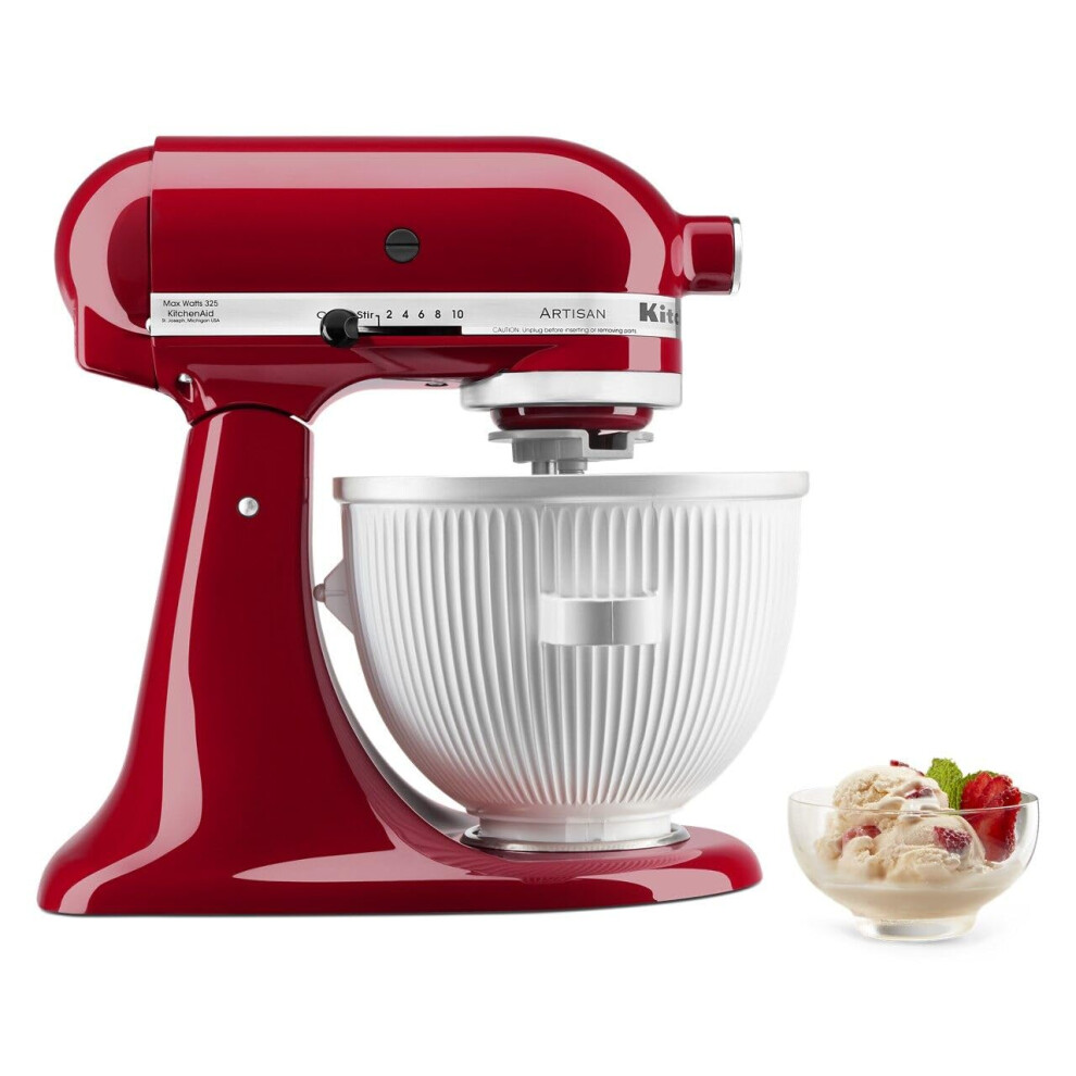 KitchenAid Ice Cream Maker Attachment Stand Mixer  2 Quart  White