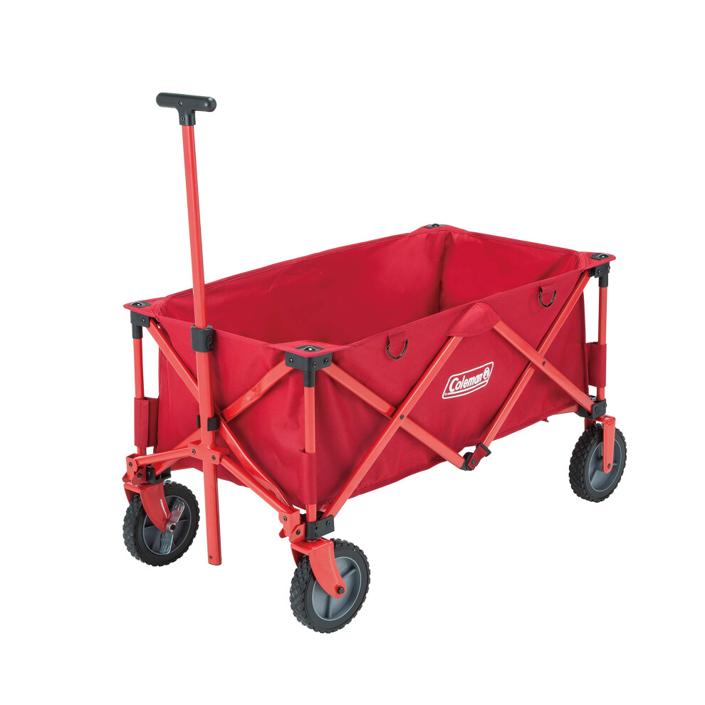 Coleman 2000038421 Collapsible Camping  Foldable Pull Wagon  4 Wheel F