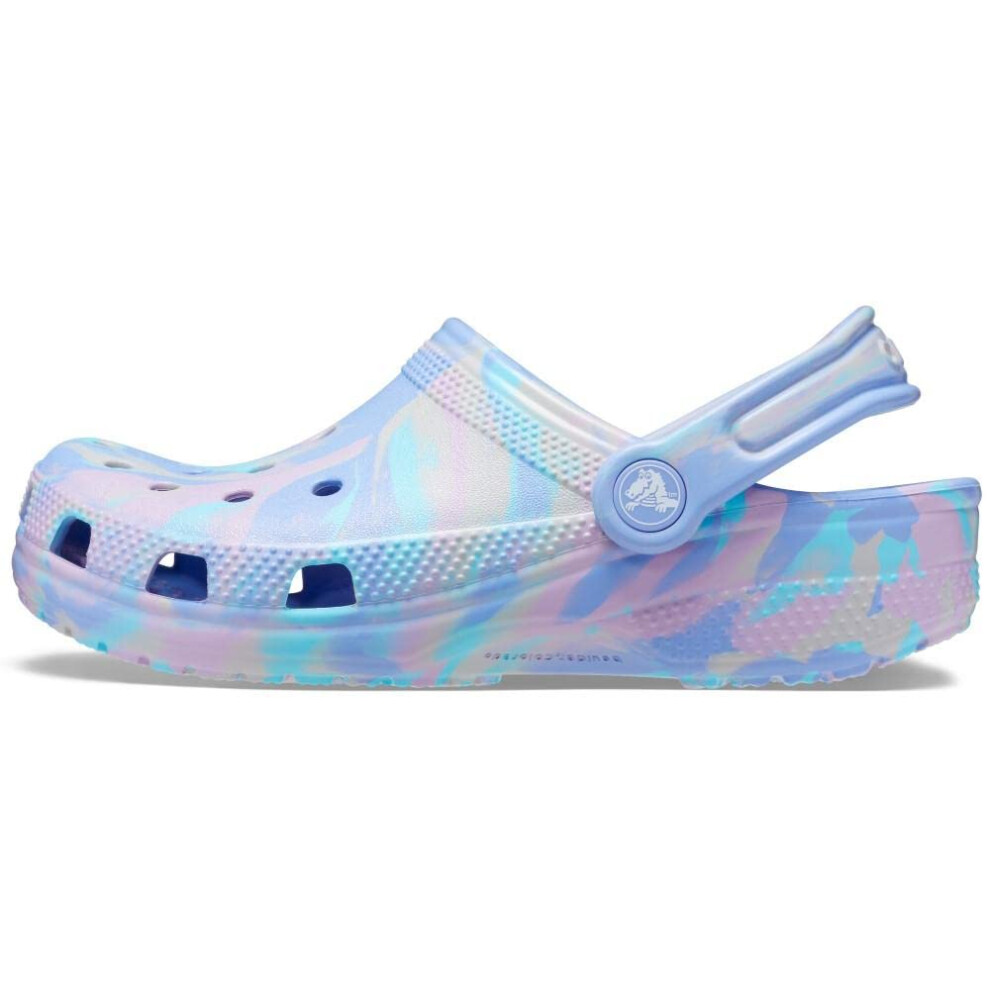 Crocs Classic Marbled Tie Dye Clog  Moon Jelly/Multi  6 US Unisex Big