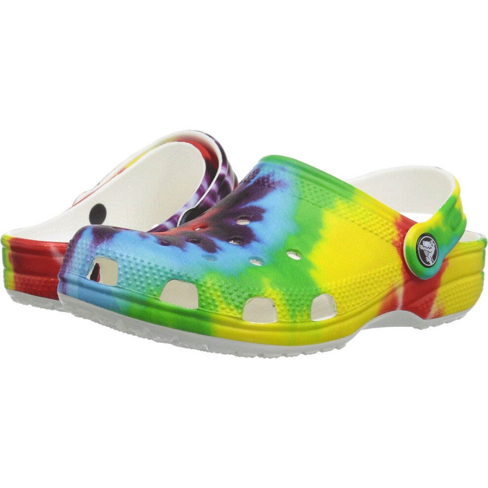 Crocs unisex child Classic Tie Dye Clog  Multi  6 Big Kid