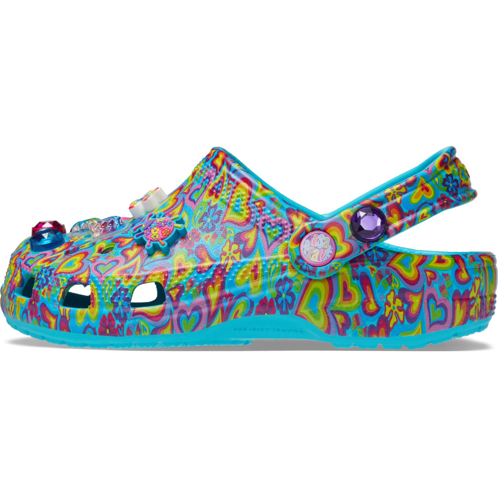 Crocs Classic Lisa Frank Clogs  Kids and Toddler Shoes  Digital Aqua/M