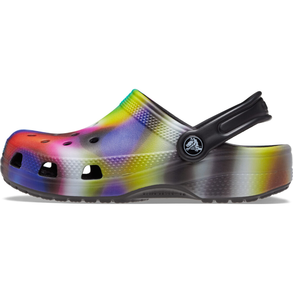 Crocs Classic Tie Dye Clogs (Toddler)  Solar Rainbow  7 Toddler