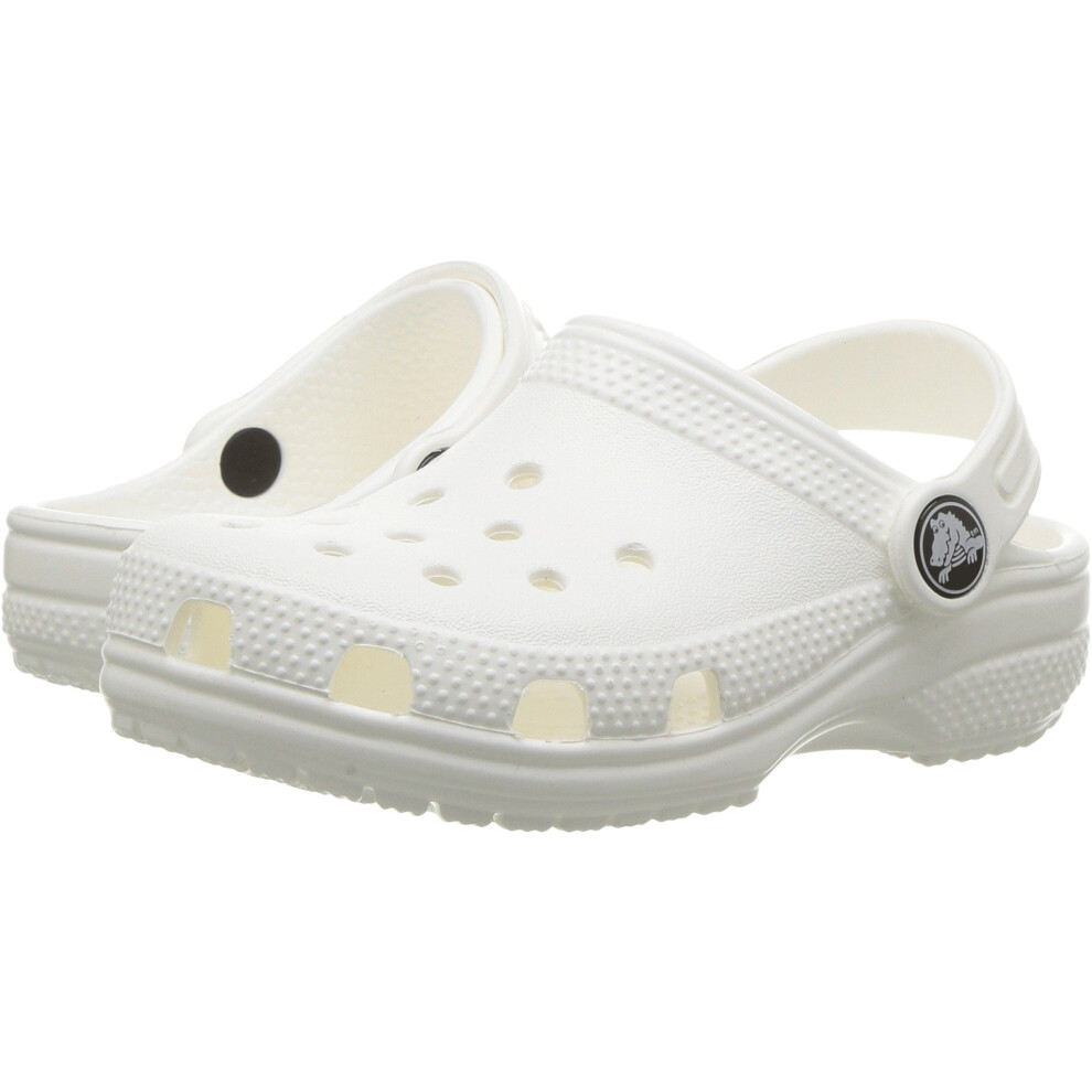 Crocs Unisex-Child Classic Clogs  White  3 Little Kid