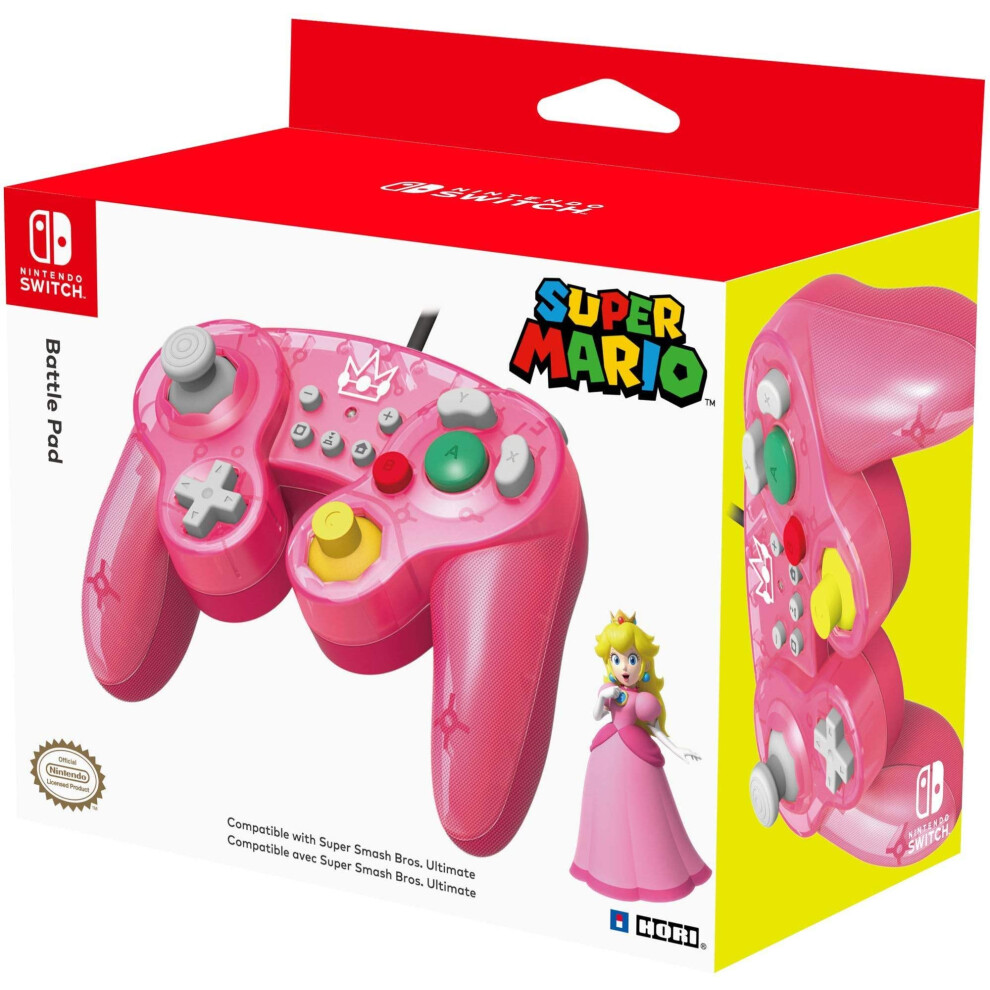Hori Nintendo Switch Battle Pad (Peach) Gamecube Style Controller Offi Peach 873124007343