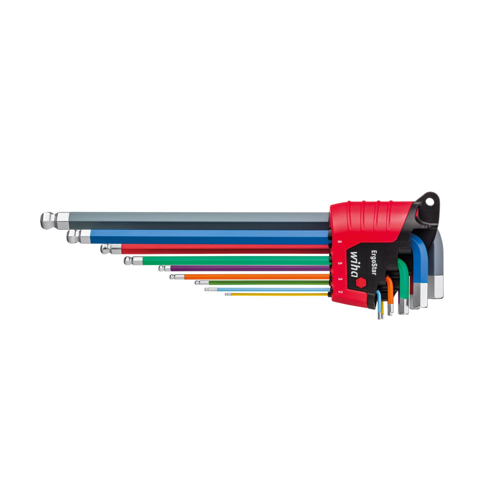 Wiha Color ErgoStar Metric Allen Key Set 9 Piece