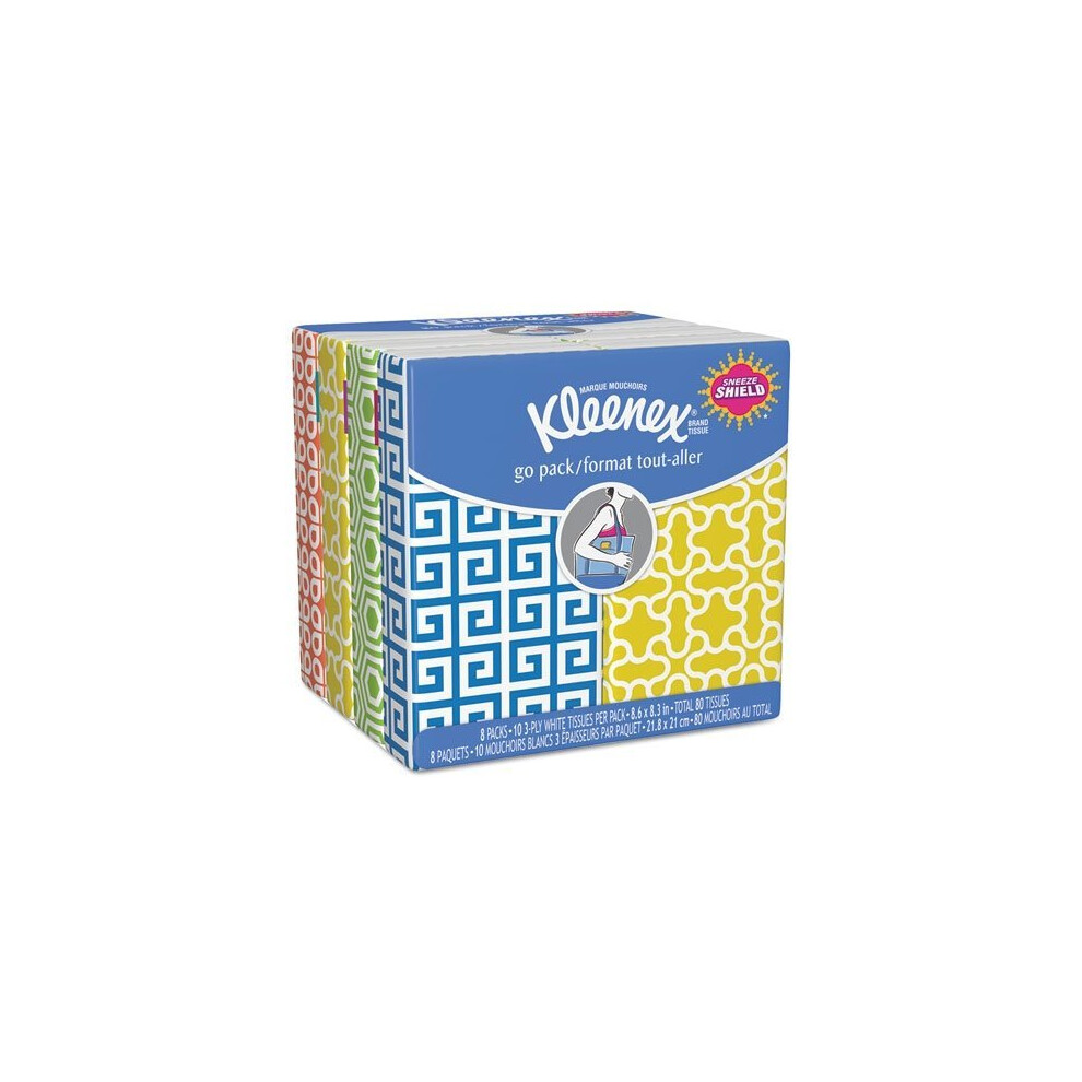 Kimberly-Clark Kleenex 3-Ply Pocket Packs Facial Tissues  8 Count