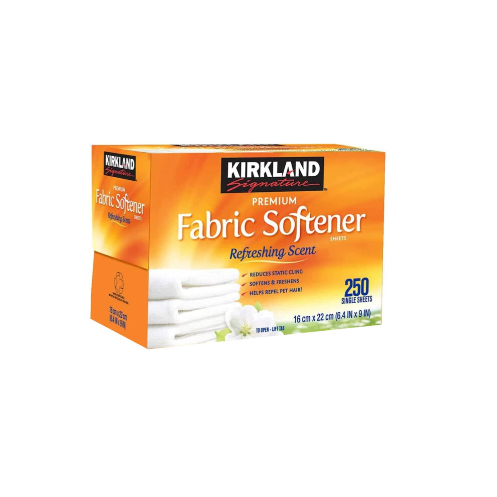 Kirkland Signature Fabric Softener Sheets  Refreshing Scent  250 Count