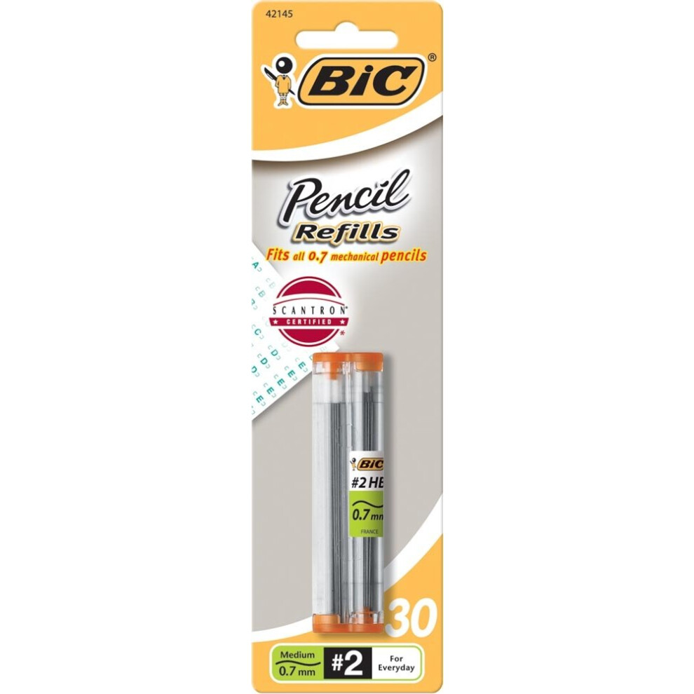 BIC Pencil Lead Refills  Medium Point (0.7mm)  30ct (L730P1) Black