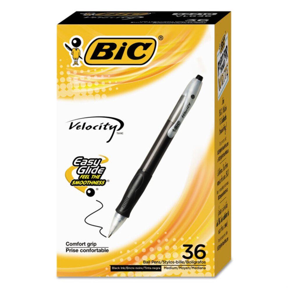 BIC Velocity Retractable Ball Pen  PEN RETRACTABLE  BOLD BE