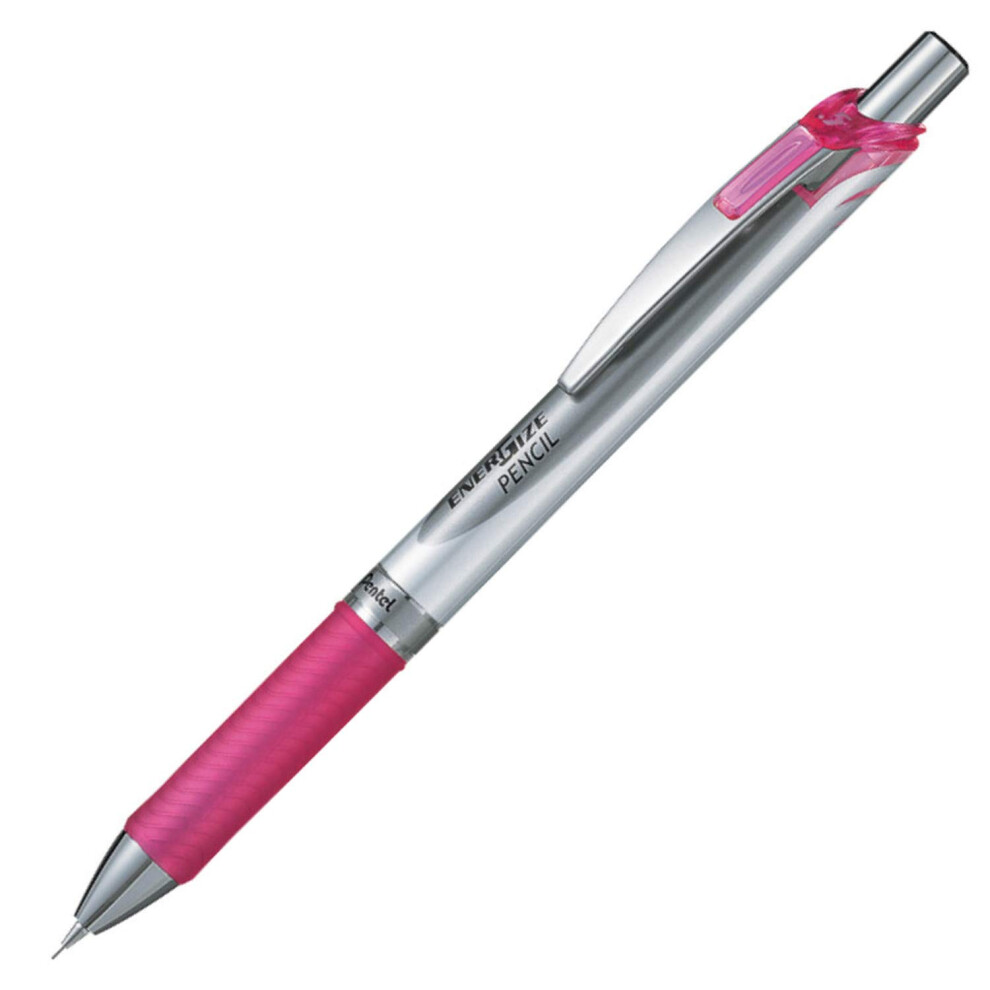 Pentel Mechanical Pencil  Energize  0.5mm  Silver & Pink (PL75-P)