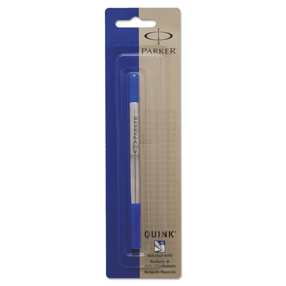 Parker QUINK Rollerball Pen Ink Refill  Medium  Blue