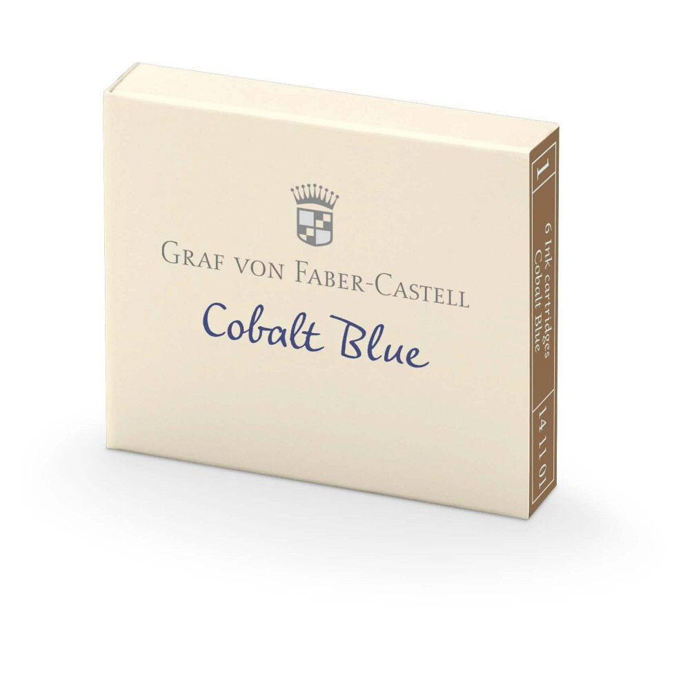 Graf von Faber-Castell Ink Cartridges  Box of 6  Cobalt Blue (FC141101