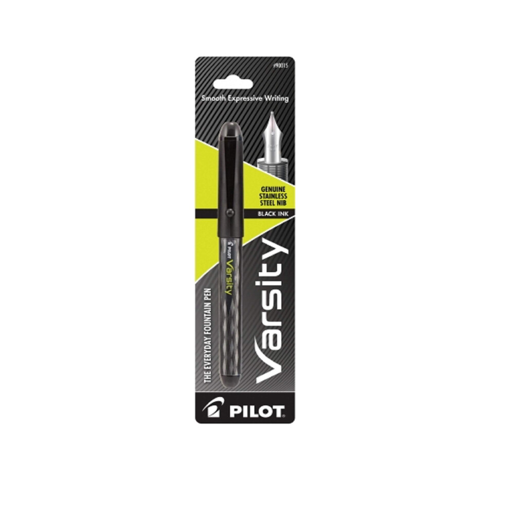 Pilot Varsity Disposable Fountain Pen  Black Ink  Single Pen (90015)