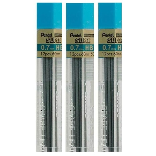 Pentel Pentel 0.7mm Size HB Shade Hardness Pencil Refill Replacement Spare Le
