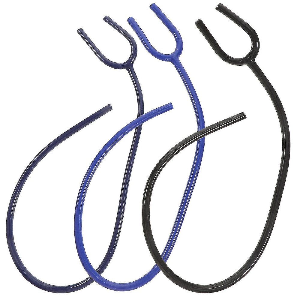 3pcs Stethoscope Hose Stethoscope Y-shaped Tube Extension Hose (random Color)