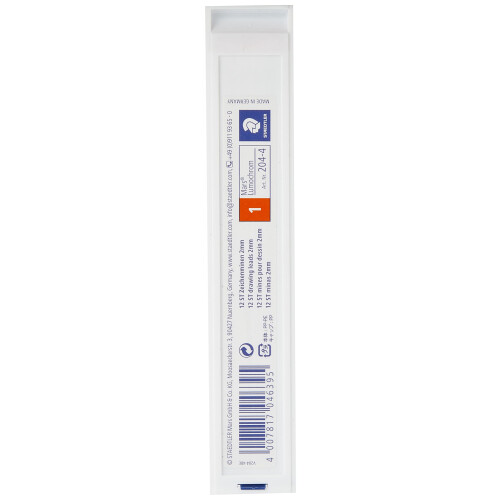 Staedtler STAEDTLER Mars Lumochrom 204 Θήκη με 12 Μολύβια 2 mm Πορτοκαλί 2