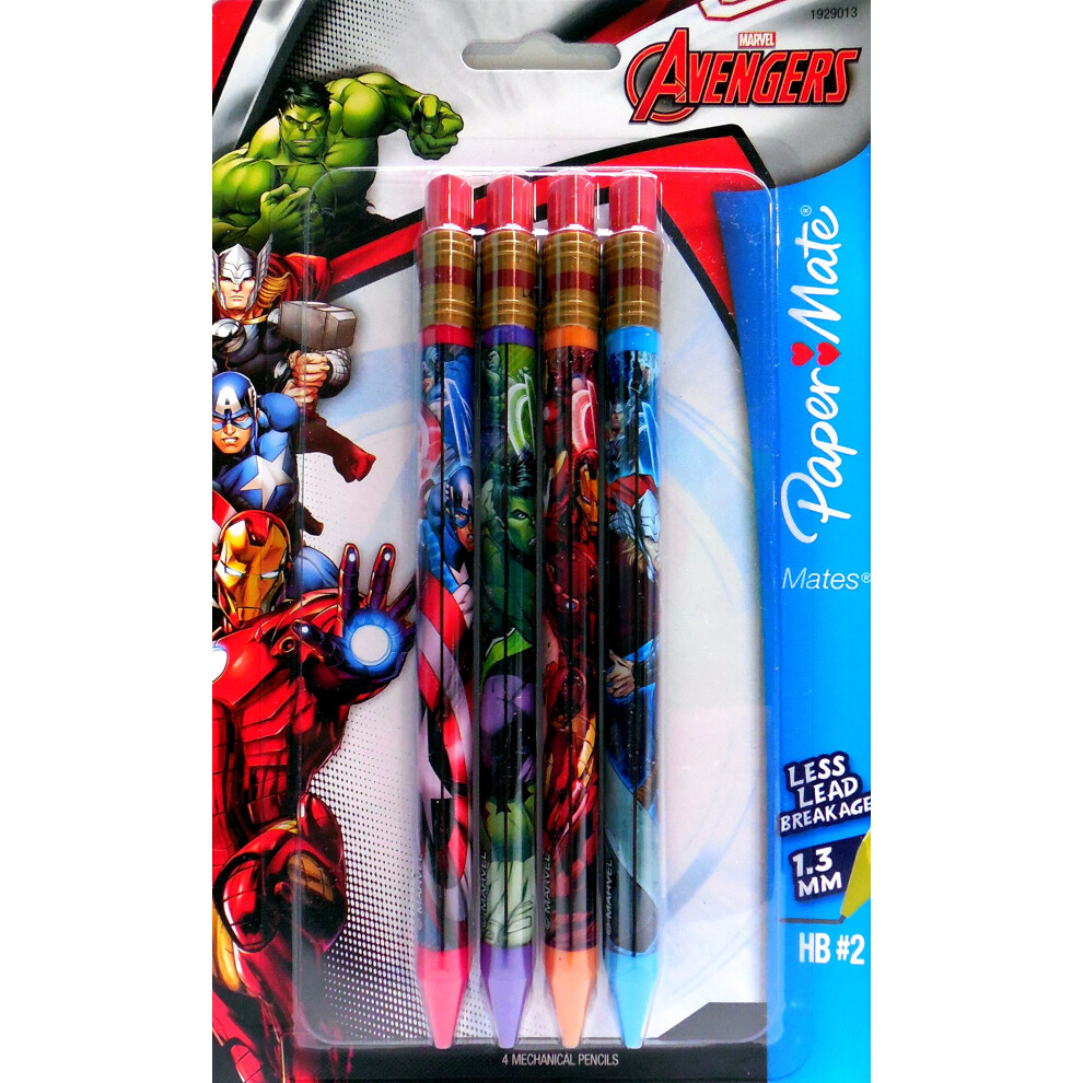 Avengers Mechanical Papermate Pencils  4 Pack Marvel