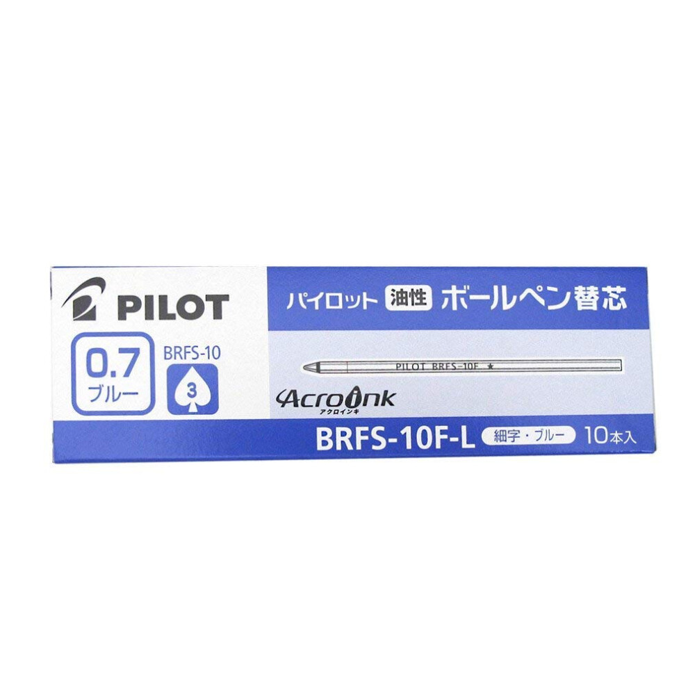 Pilot BRFS-10F-L Ballpoint Pen Blue Refill set of 10