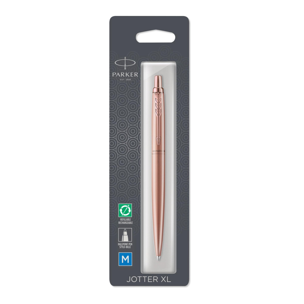 Parker Jotter XL Ballpoint Pen  Medium Point  1.0 mm  Matte Rose Gold