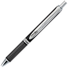 Pentel Gel Energel Gel Tripa de metal de 0,7 mm de tinta preta (BL407A-A)