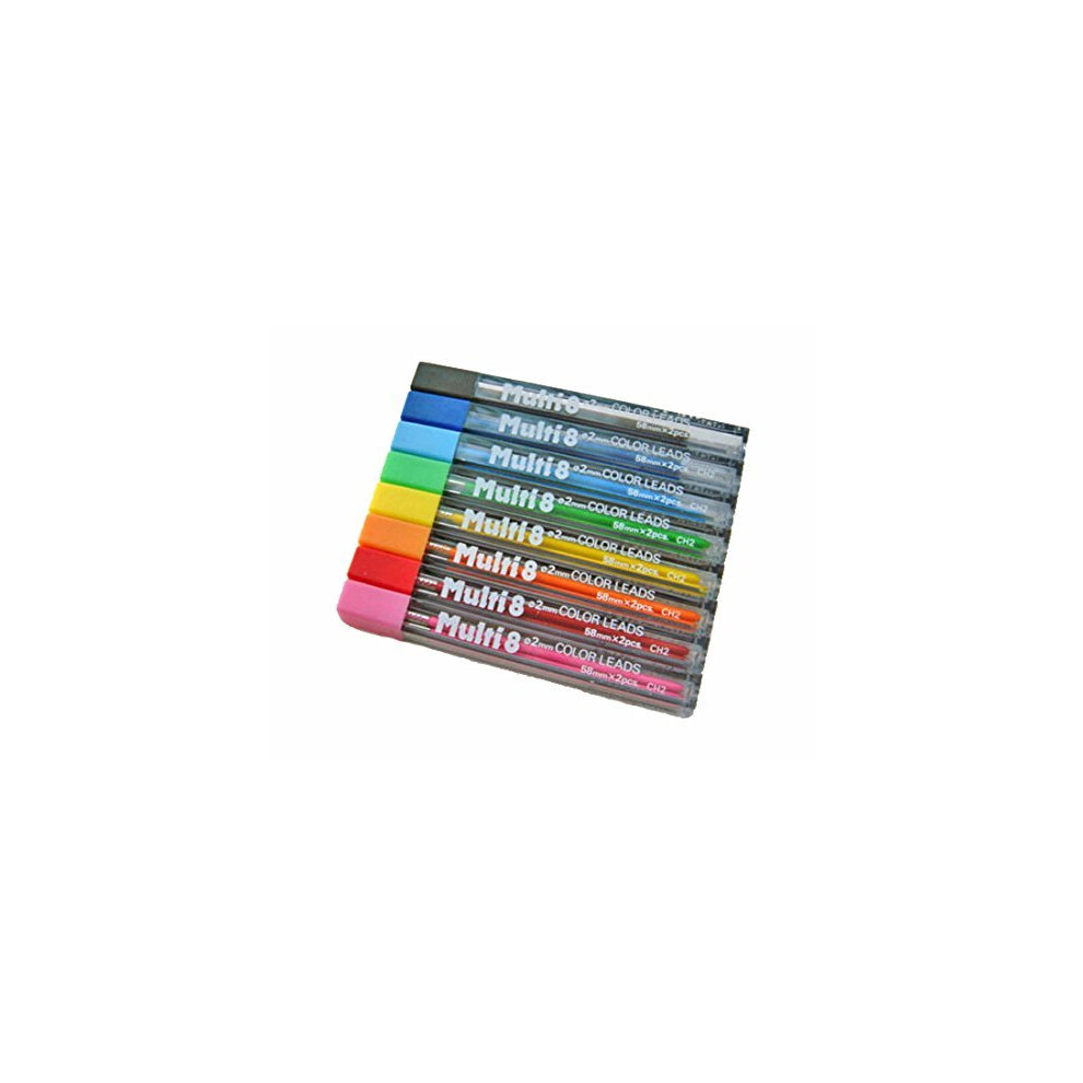 Pentel Arts 8 Colour Pencil Lead Refill (2.0mm)  Assorted Colors (BCEG