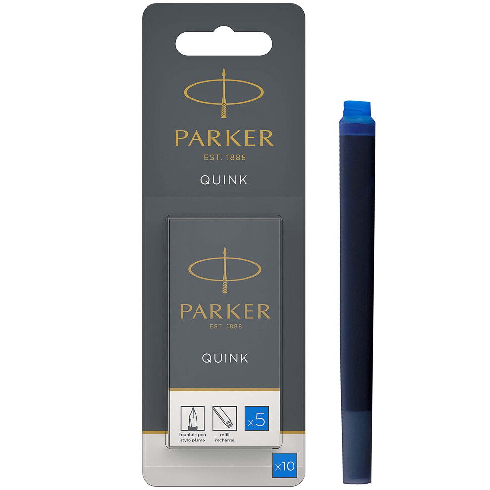 Parker 1950382 Quink Fountain Pen Refill Pack of 10