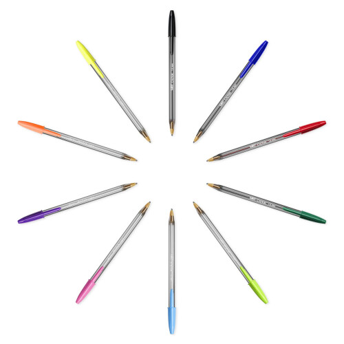 BIC Bic Crystal Multicolour - Pen Bag Pack of 10 multicoloured 2