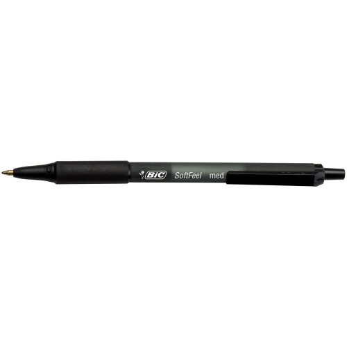BIC BIC Soft Feel Black Retractable Ballpoint Pens  Medium Point (1.0mm) 1