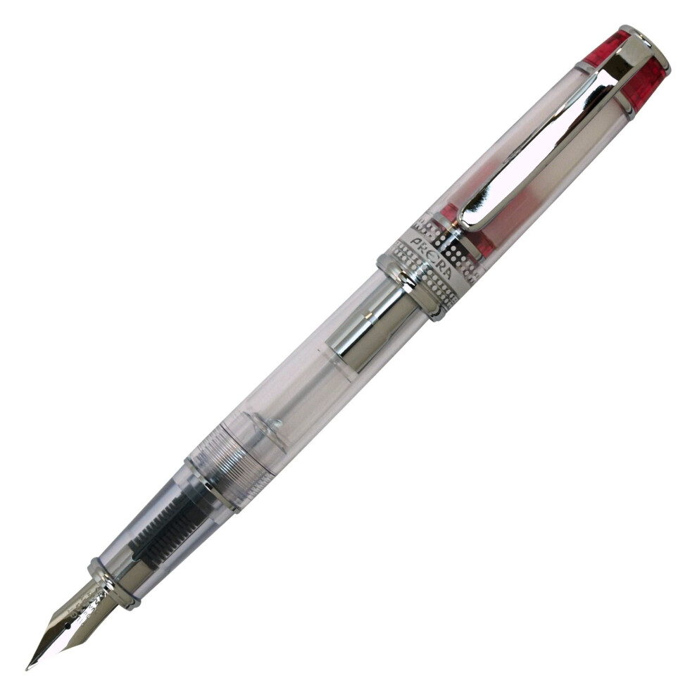 Pilot Prera Iro-Ai Fine-Nib Transparent Red Body Fountain Pen (FPRN-35