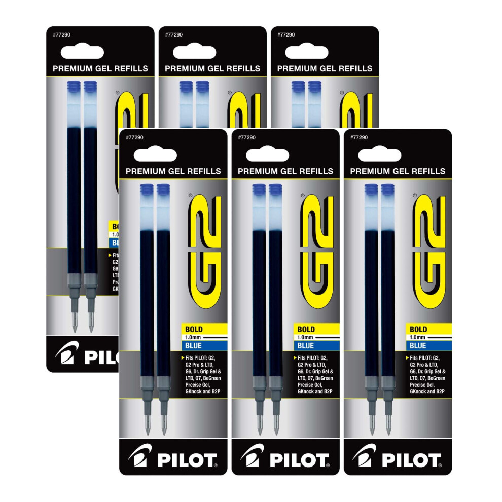 Pilot 953563 G2 Gel-Ink Retractable Pen Ink Refills Bold Point 1.0 mm