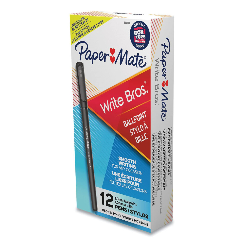 Paper Mate 3331131 Ballpoint Pen  Medium Point  Black Ink/Black Barrel