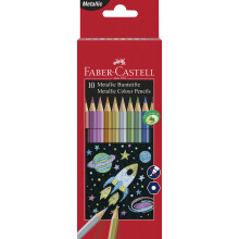 Faber-Castell 201583 Metallic Colour Pencil (Pack of 10)