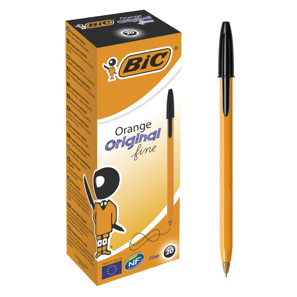 Bic Orange Fine  Ballpoint Pens  Writing Pens with Long-Lasting Ink  F