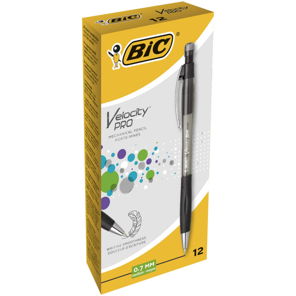 Bic Velocity Pro Refillable Mechanical Pencils - Black - Box of 12 (3