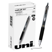 uni-ball 61255 Signo Gel 207 Roller Ball Retractable Gel Pen Black Ink