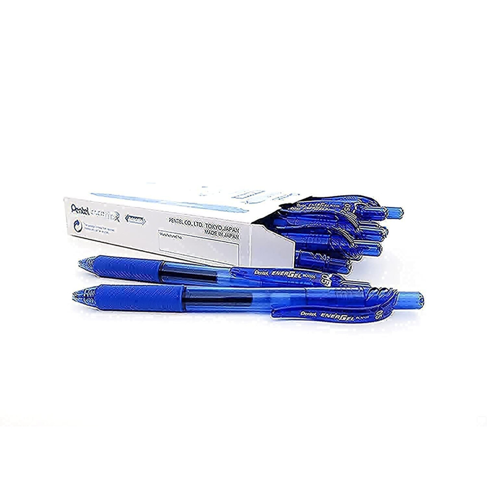 Pentel EnerGel-X Retractable Liquid Gel Pen 0.5mm Needle Tip Blue Ink