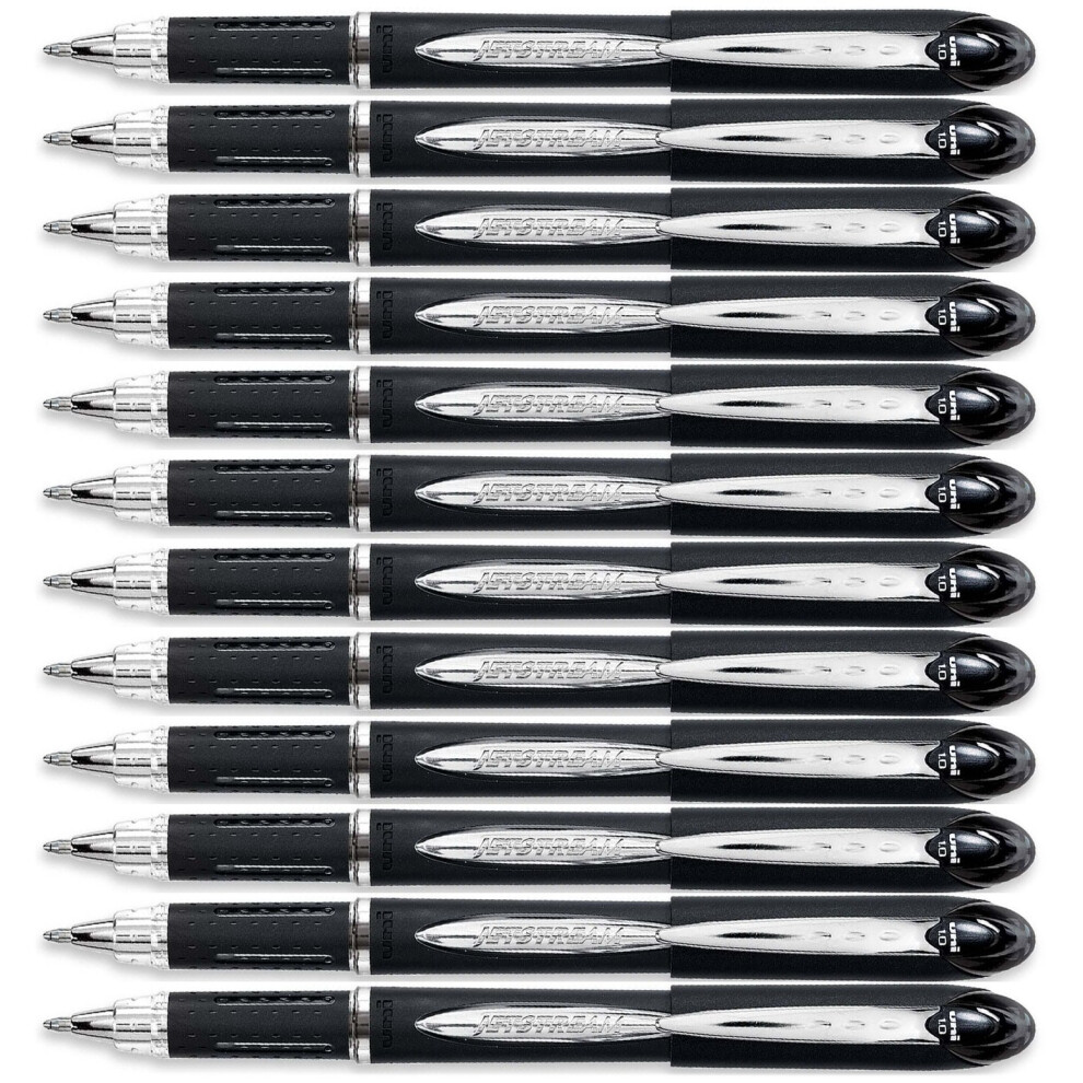 Jetstream Stick Ballpoint Pen  Bold 1mm  Black Ink  Black Barrel  1Doz