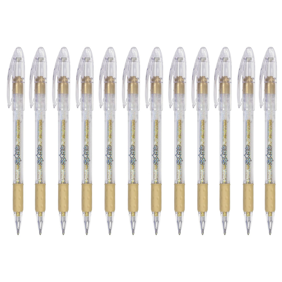 Pentel Sparkle Pop Metallic Gel Pen  (1.0mm) Bold Line  Gold - K91-DX