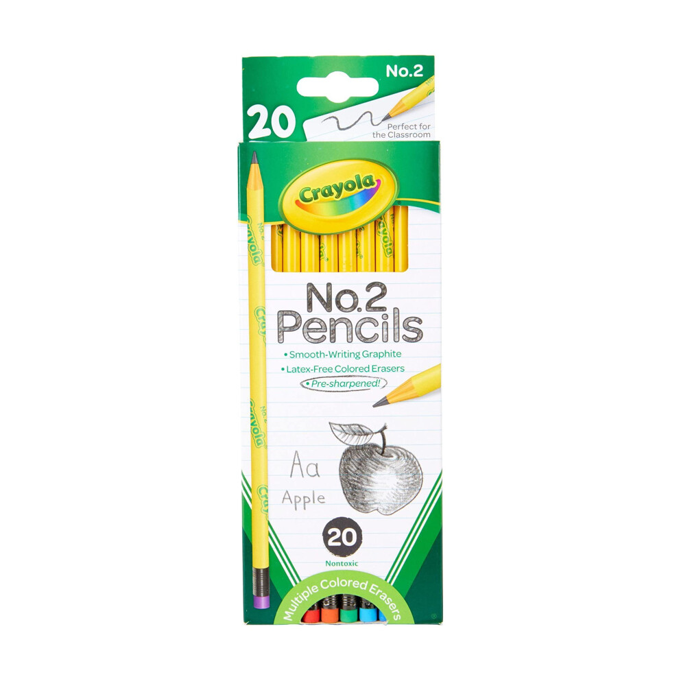 Crayola Number 2 Pencils  Classroom Supplies  20 Count